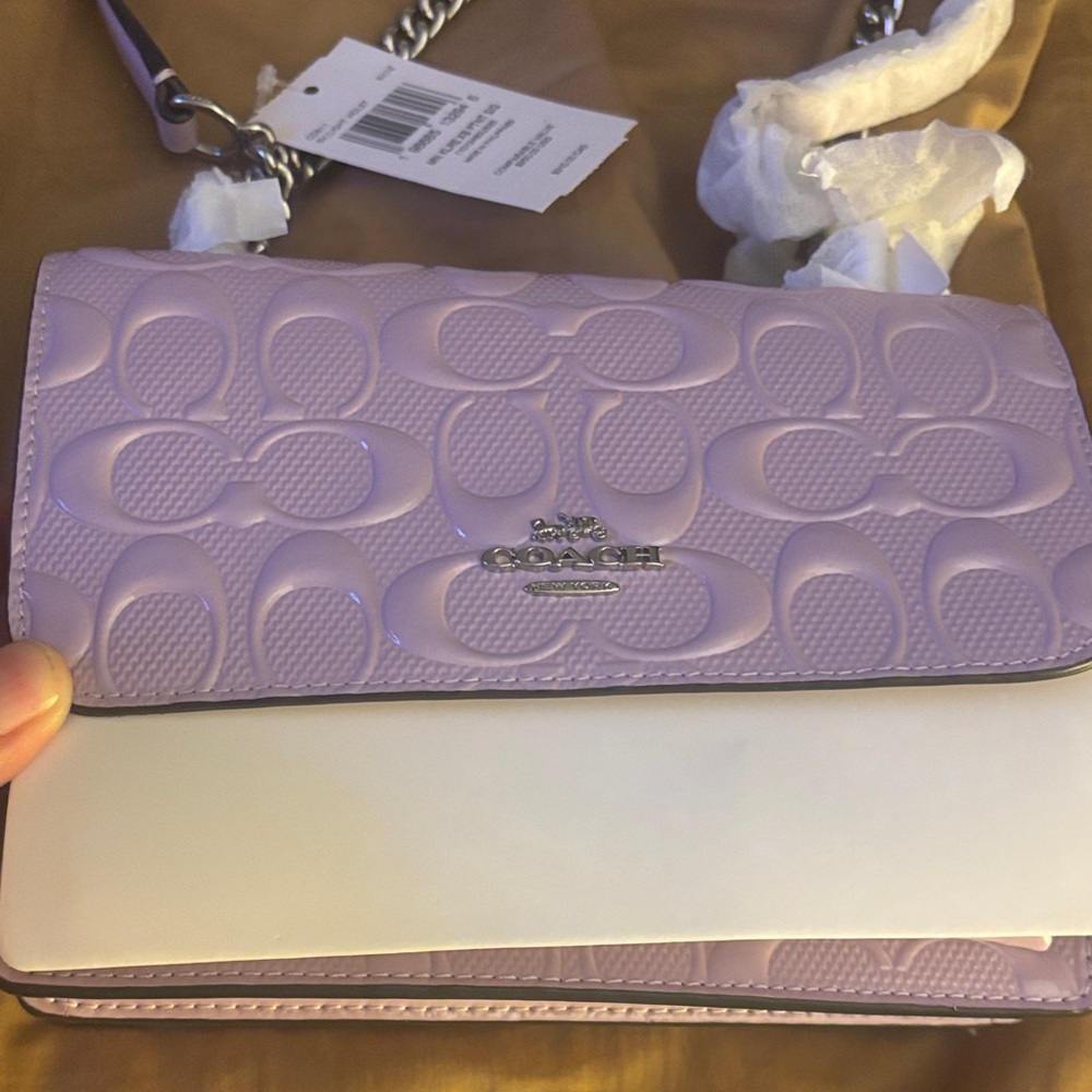 Coach Light Purple Embossed Crossbody Bag